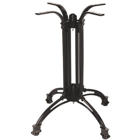 Pied de table de restaurant EMPIRE 4 H70 d'extérieur - Aluminium forgé, noir