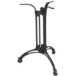 Pied de table de restaurant EMPIRE 3 H70 d'extérieur - Aluminium forgé, noir