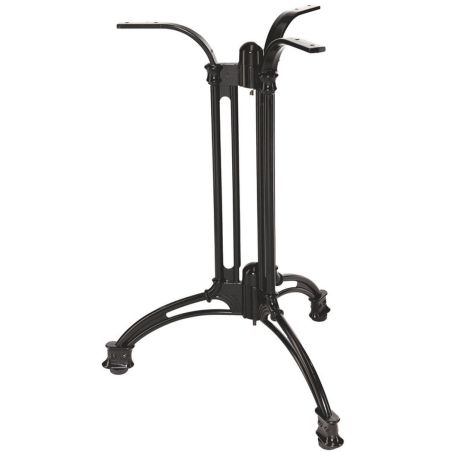 Pied de table de restaurant EMPIRE 3 H70 d'extérieur - Aluminium forgé, noir