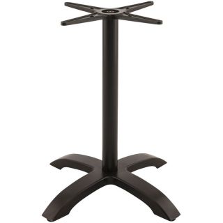 Pied de table de restaurant BERLIN 4 H73 d'extérieur - Aluminium, noir