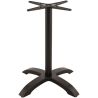 Pied de table de restaurant BERLIN 4 H73 d'extérieur - Aluminium, noir