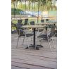 Pied de table de restaurant BERLIN 4 H73 d'extérieur - Aluminium, noir