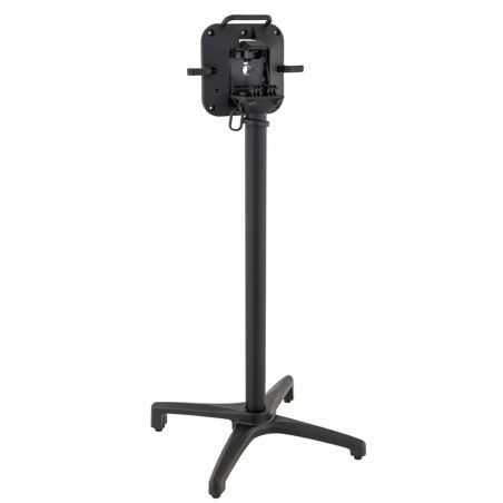 Pied de table de restaurant KYOTO 4 BAR H108 pliable d'extérieur - Aluminium, polyamide noir mat