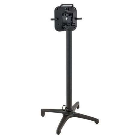 Pied de table de restaurant KYOTO 4 BAR H108 pliable d'extérieur - Aluminium, polyamide noir mat