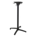 Pied de table de restaurant MODENA 4 BAR H108 pliable d'extérieur - Aluminium, polyamide noir mat