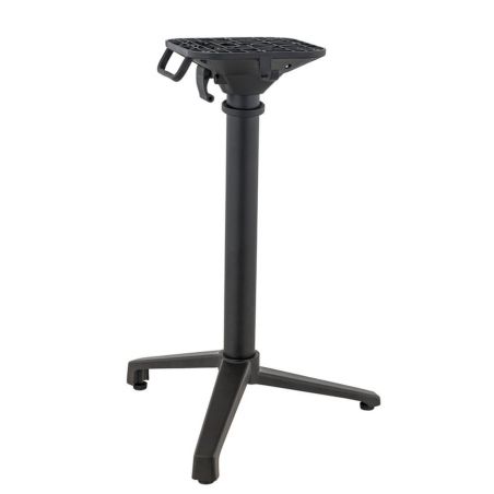 Pied de table de restaurant MODENA 3 H72 pliable d'extérieur - Aluminium, polyamide noir mat