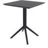 Table de terrasse KYS FOLDING 60 60x60 pliable d'extérieur - Polypropylène, métal noir