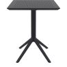 Table de terrasse KYS FOLDING 60 60x60 pliable d'extérieur - Polypropylène, métal noir