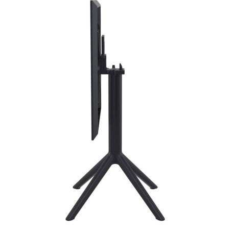 Table de terrasse KYS FOLDING 60 60x60 pliable d'extérieur - Polypropylène, métal noir