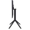 Table de terrasse KYS FOLDING 60 60x60 pliable d'extérieur - Polypropylène, métal noir
