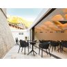 Table de terrasse KYS FOLDING 60 60x60 pliable d'extérieur - Polypropylène, métal noir