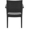 Fauteuil de terrasse JAMAICA F H46 empilable d'extérieur - Polypropylène et fibre de verre gris foncé