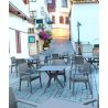 Fauteuil de terrasse JAMAICA F H46 empilable d'extérieur - Polypropylène et fibre de verre gris foncé