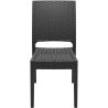 Chaise de terrasse JAMAICA H45 empilable d'extérieur - Polypropylène et fibre de verre gris foncé