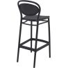 Tabouret de bar MARCEL BAR 75 H75 d'extérieur - Polypropylène et fibre de verre noir