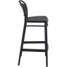 Tabouret de bar MARCEL BAR 75 H75 d'extérieur - Polypropylène et fibre de verre noir