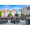 Tabouret de bar MARCEL BAR 75 H75 d'extérieur - Polypropylène et fibre de verre noir