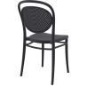 Chaise bistro MARCEL H44 empilable d'extérieur - Polypropylène et fibre de verre noir