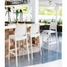 Tabouret de bar MAYA BAR 75 H75 empilable d'extérieur - Polypropylène olive