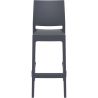 Tabouret de bar MAYA BAR 75 H75 empilable d'extérieur - Polypropylène gris foncé