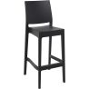 Tabouret de bar MAYA BAR 75 H75 empilable d'extérieur - Polypropylène noir