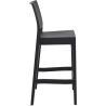 Tabouret de bar MAYA BAR 75 H75 empilable d'extérieur - Polypropylène noir