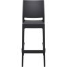 Tabouret de bar MAYA BAR 75 H75 empilable d'extérieur - Polypropylène noir
