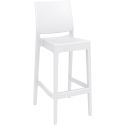 Tabouret de bar MAYA BAR 75 H75 empilable d'extérieur - Polypropylène blanc