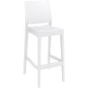 Tabouret de bar MAYA BAR 75 H75 empilable d'extérieur - Polypropylène blanc