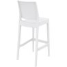 Tabouret de bar MAYA BAR 75 H75 empilable d'extérieur - Polypropylène blanc