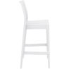 Tabouret de bar MAYA BAR 75 H75 empilable d'extérieur - Polypropylène blanc