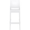 Tabouret de bar MAYA BAR 75 H75 empilable d'extérieur - Polypropylène blanc