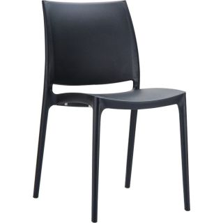 Chaise de terrasse MAYA H45 empilable d'extérieur - Polypropylène noir