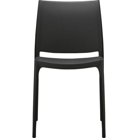 Chaise de terrasse MAYA H45 empilable d'extérieur - Polypropylène noir