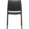 Chaise de terrasse MAYA H45 empilable d'extérieur - Polypropylène noir