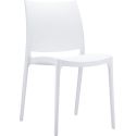 Chaise de terrasse MAYA H45 empilable d'extérieur - Polypropylène blanc