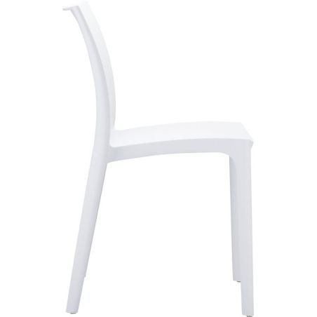 Chaise de terrasse MAYA H45 empilable d'extérieur - Polypropylène blanc
