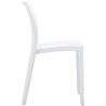 Chaise de terrasse MAYA H45 empilable d'extérieur - Polypropylène blanc
