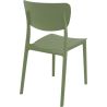 Chaise de terrasse MONNA H45 empilable d'extérieur - Polypropylène et fibre de verre olive