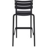 Tabouret de bar ACHILLE BAR 75 H75 empilable d'extérieur - Polypropylène et fibre de verre noir