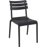 Chaise de terrasse PENELOPPE H47 empilable d'extérieur - Polypropylène noir