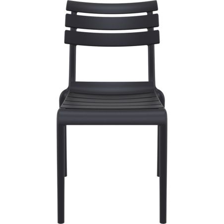 Chaise de terrasse PENELOPPE H47 empilable d'extérieur - Polypropylène noir