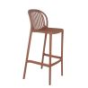 Tabouret de bar OMAN H76 empilable d'extérieur - Polypropylène terra
