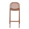 Tabouret de bar OMAN H76 empilable d'extérieur - Polypropylène terra