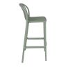 Tabouret de bar OMAN H76 empilable d'extérieur - Polypropylène sauge