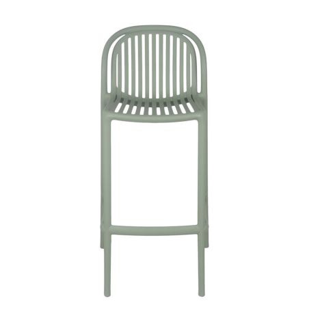 Tabouret de bar OMAN H76 empilable d'extérieur - Polypropylène sauge