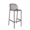 Tabouret de bar OMAN H76 empilable d'extérieur - Polypropylène taupe