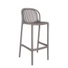 Tabouret de bar OMAN H76 empilable d'extérieur - Polypropylène taupe