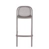 Tabouret de bar OMAN H76 empilable d'extérieur - Polypropylène taupe