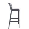 Tabouret de bar OMAN H76 empilable d'extérieur - Polypropylène anthracite